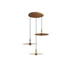 Spindle Disc Wood Pendant Light - product view 54