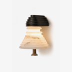 Strata Tiered Alabaster LED Wall Light – wall sconce view 1