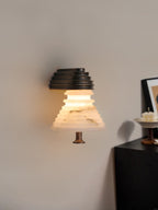 Strata Tiered Alabaster LED Wall Light – wall sconce view 3