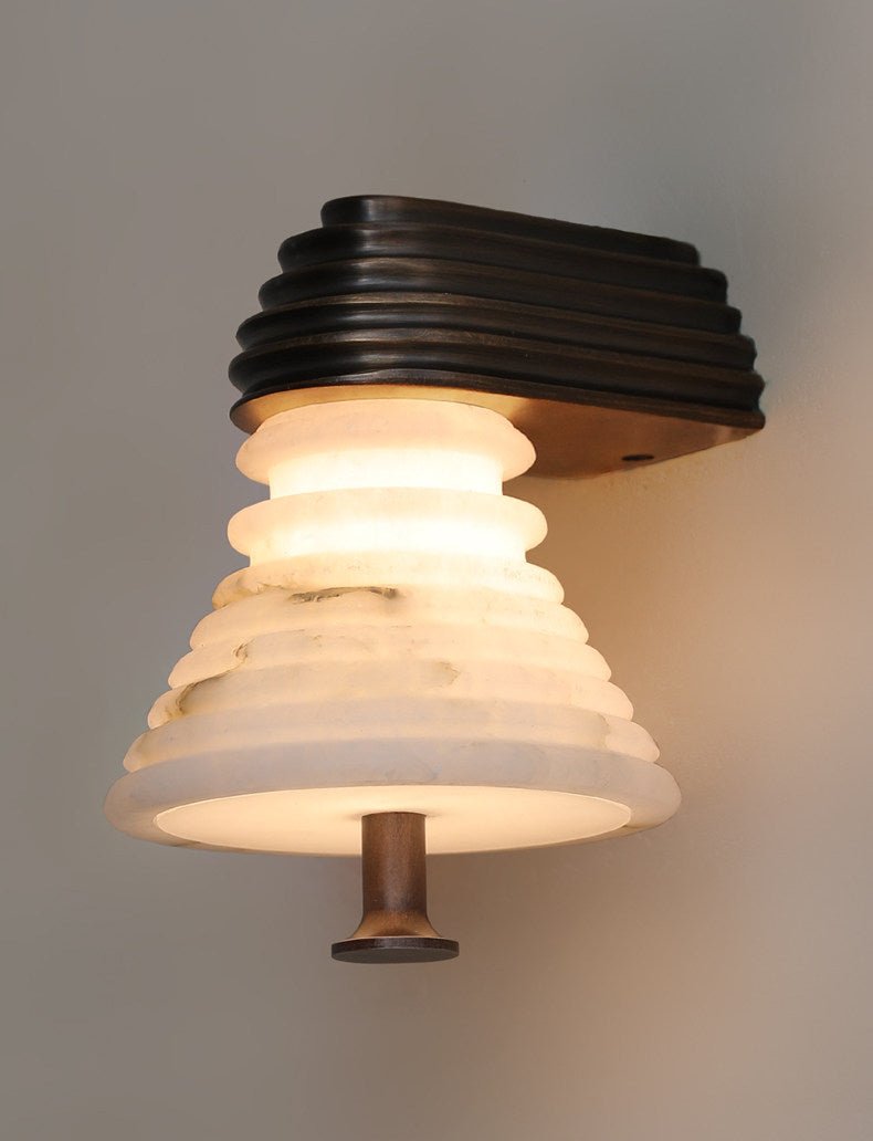 Strata Tiered Alabaster LED Wall Light – wall sconce view 5