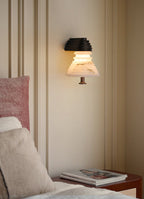 Strata Tiered Alabaster LED Wall Light – wall sconce view 6
