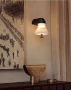 Strata Tiered Alabaster LED Wall Light – wall sconce view 9