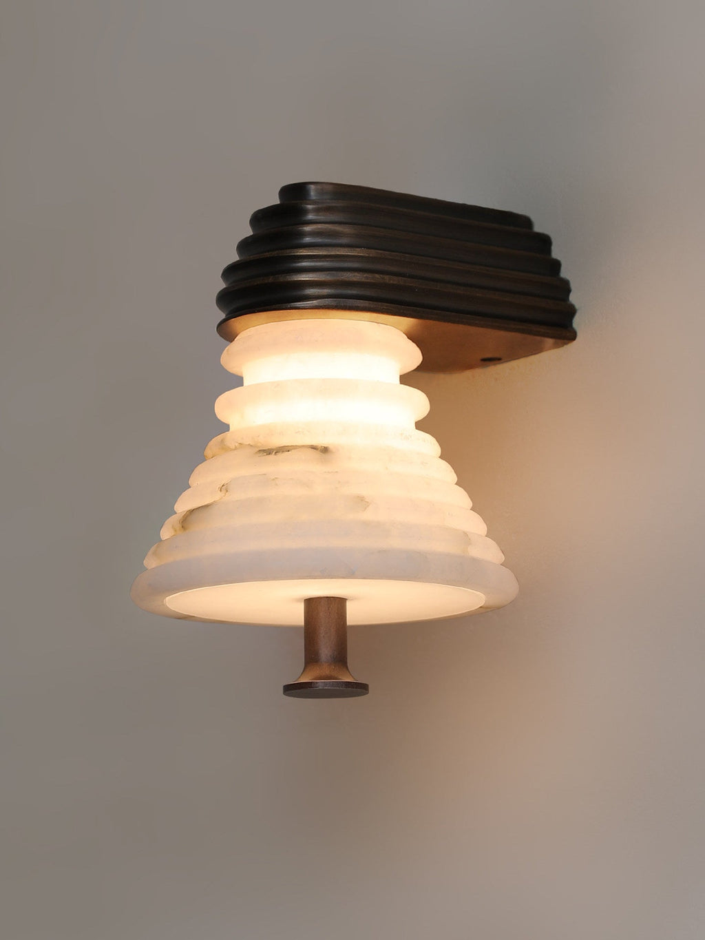 Strata Tiered Alabaster LED Wall Light – wall sconce view 12