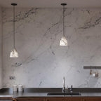 Strata Tiered Alabaster Pendant Light – pendant light view 8