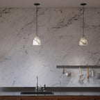 Strata Tiered Alabaster Pendant Light – pendant light view 9
