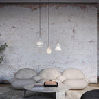 Strata Tiered Alabaster Pendant Light – pendant light view 11