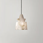 Strata Tiered Alabaster Pendant Light – pendant light view 13