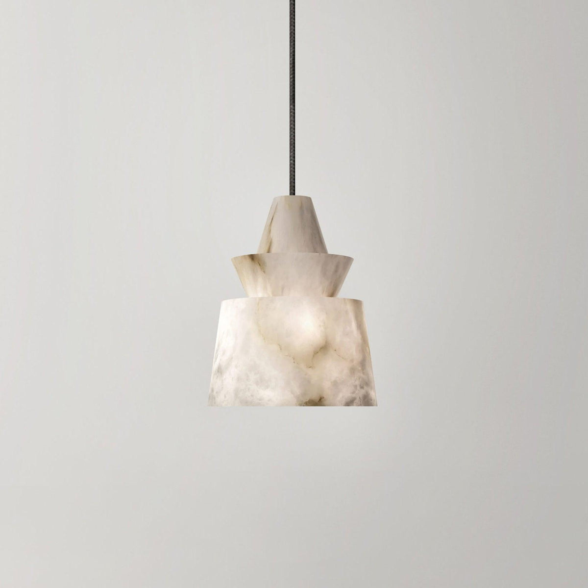 Strata Tiered Alabaster Pendant Light – pendant light view 13