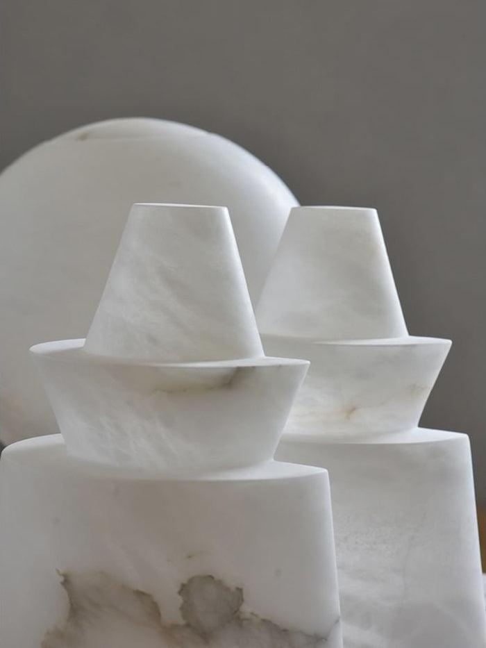 Strata Tiered Alabaster Pendant Light – pendant light view 14