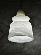 Strata Tiered Alabaster Pendant Light – pendant light view 15