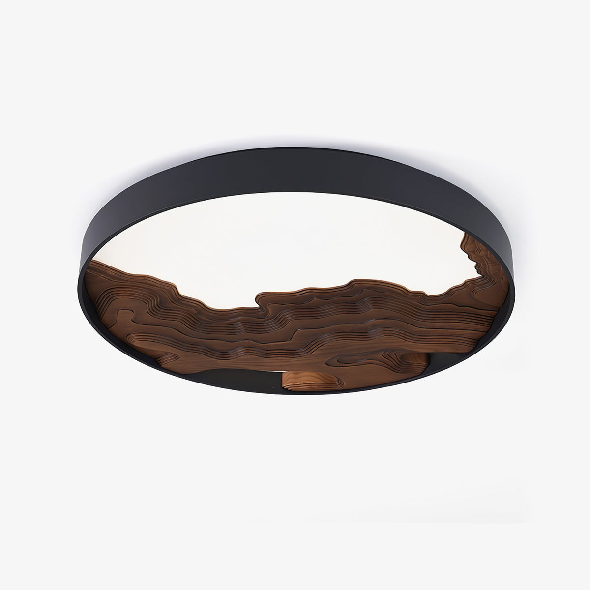 Strata Topographic Wood LED Ceiling Light - product view 1