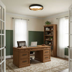 Strata Topographic Wood LED Ceiling Light - product view 2