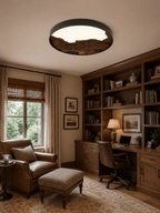 Strata Topographic Wood LED Ceiling Light - product view 4