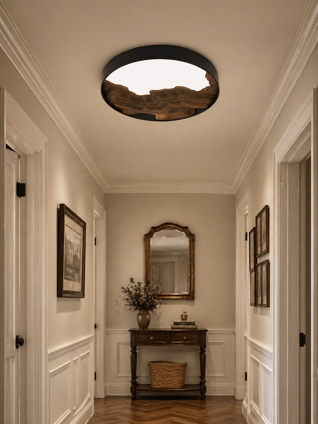 Strata Topographic Wood LED Ceiling Light - product view 7