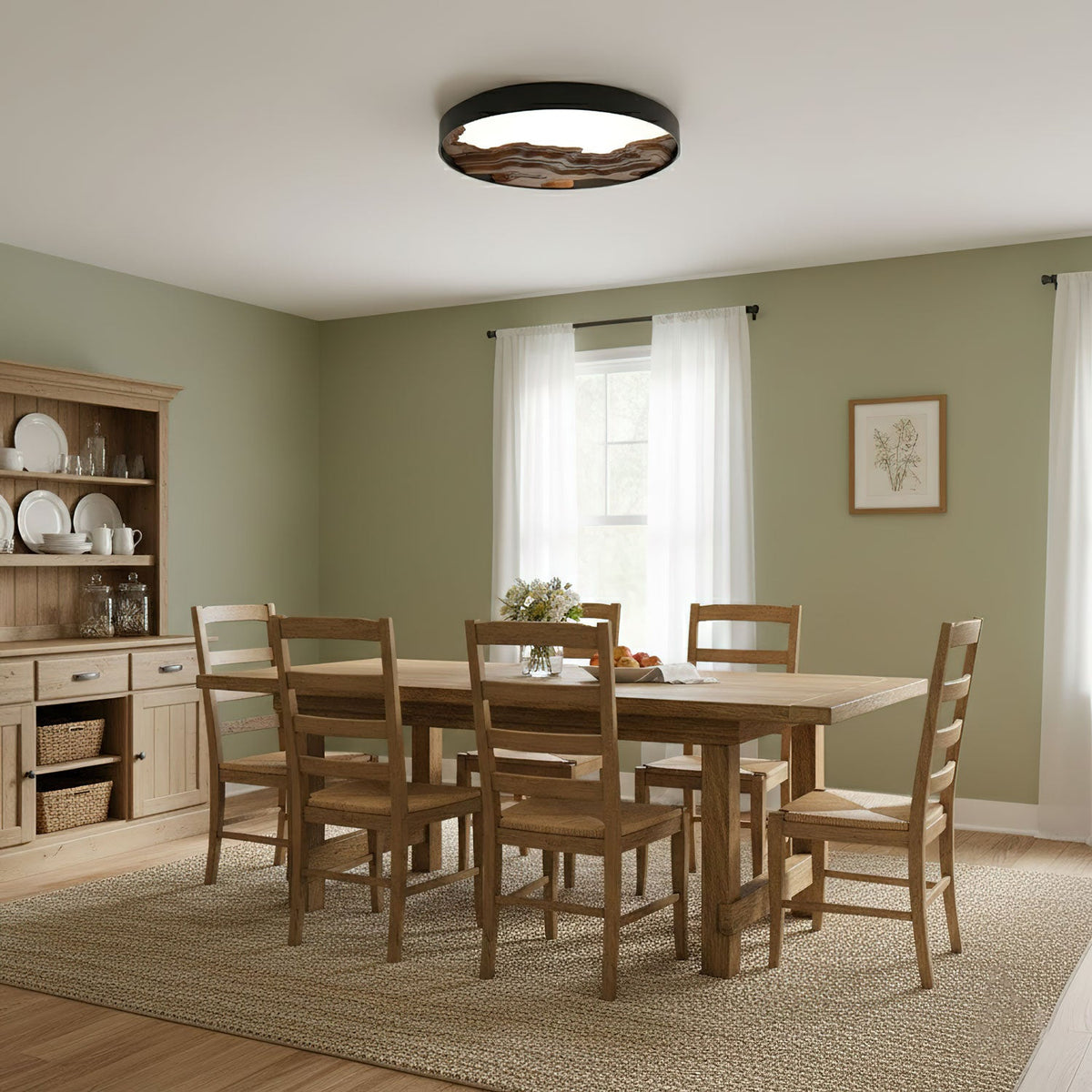 Strata Topographic Wood LED Ceiling Light - product view 10