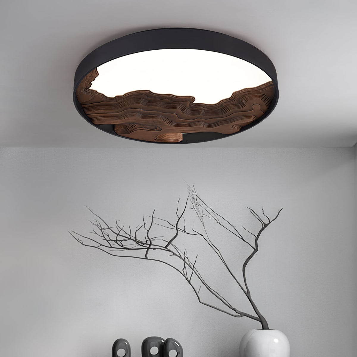 Strata Topographic Wood LED Ceiling Light - product view 18