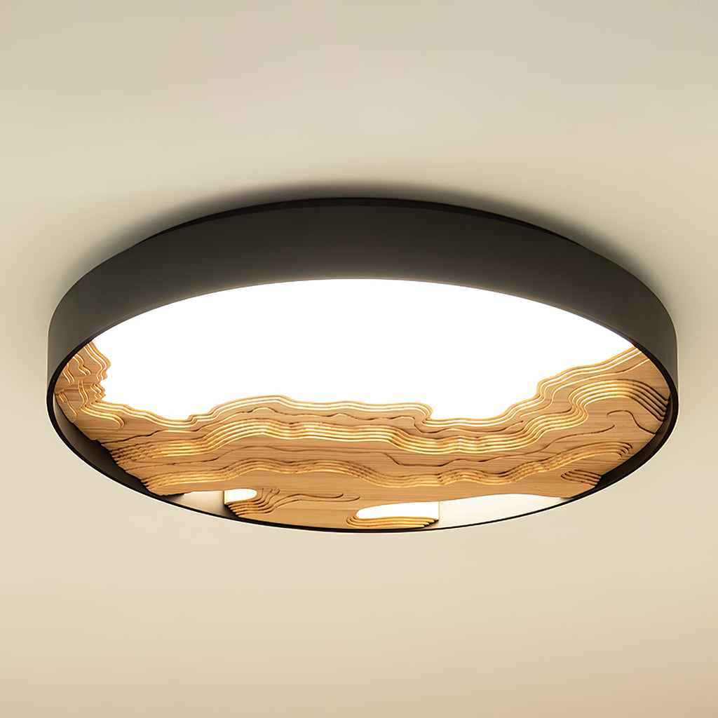 Strata Topographic Wood LED Ceiling Light - product view 19