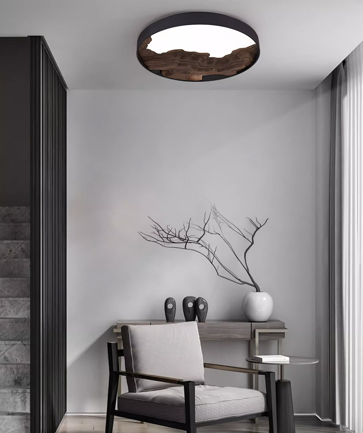 Strata Topographic Wood LED Ceiling Light - product view 43