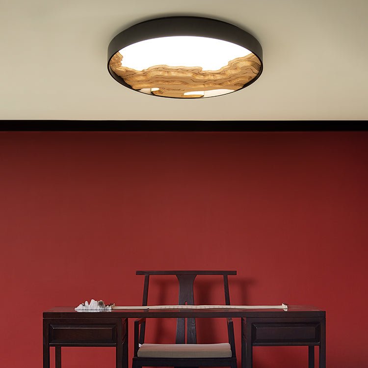 Strata Topographic Wood LED Ceiling Light - product view 49