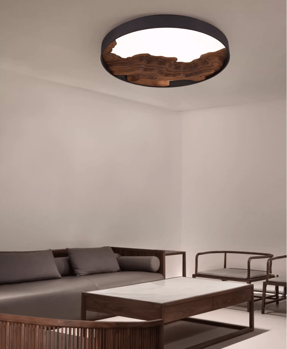 Strata Topographic Wood LED Ceiling Light - product view 50