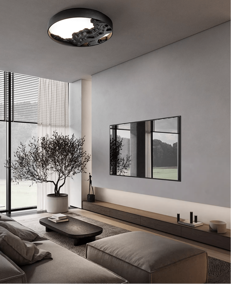 Strata Topographic Wood LED Ceiling Light - product view 55