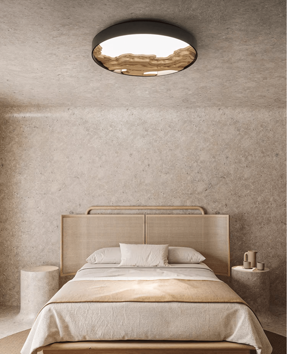 Strata Topographic Wood LED Ceiling Light - product view 60