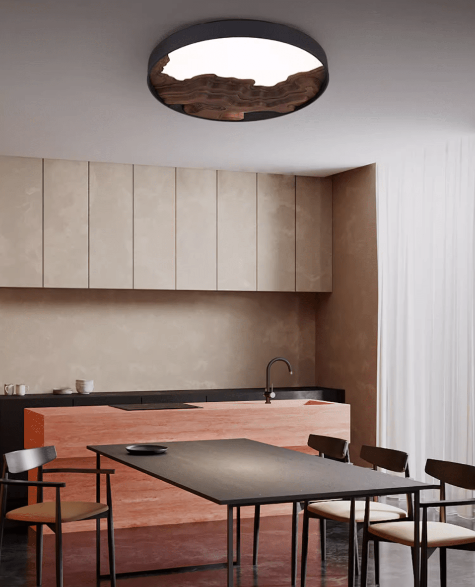 Strata Topographic Wood LED Ceiling Light - product view 62