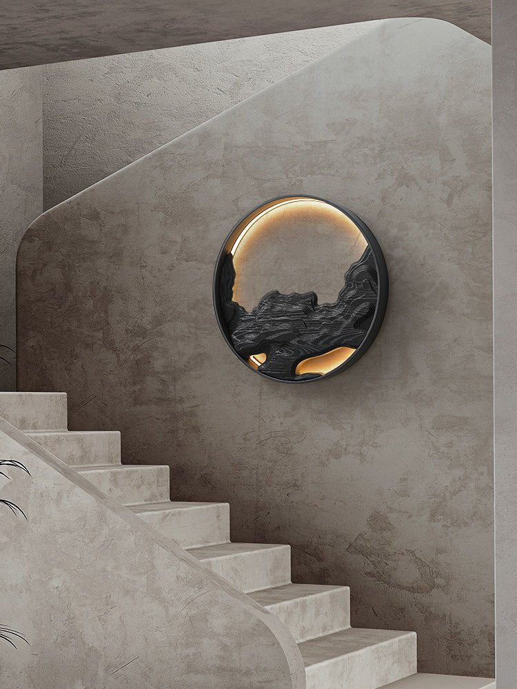 Strata Topographic Wood LED Wall Light - product view 5