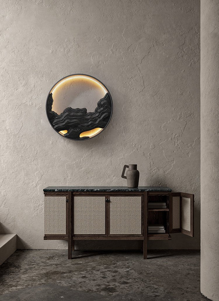 Strata Topographic Wood LED Wall Light - product view 7