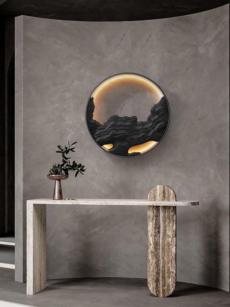 Strata Topographic Wood LED Wall Light - product view 8
