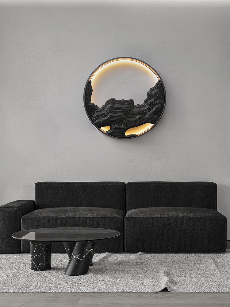 Strata Topographic Wood LED Wall Light - product view 9