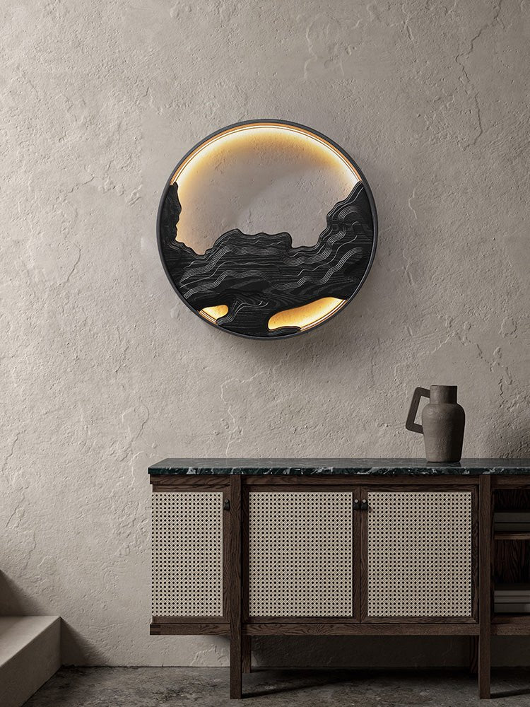 Strata Topographic Wood LED Wall Light - product view 10