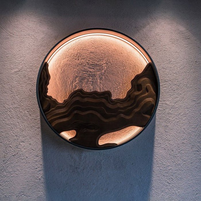 Strata Topographic Wood LED Wall Light - product view 11