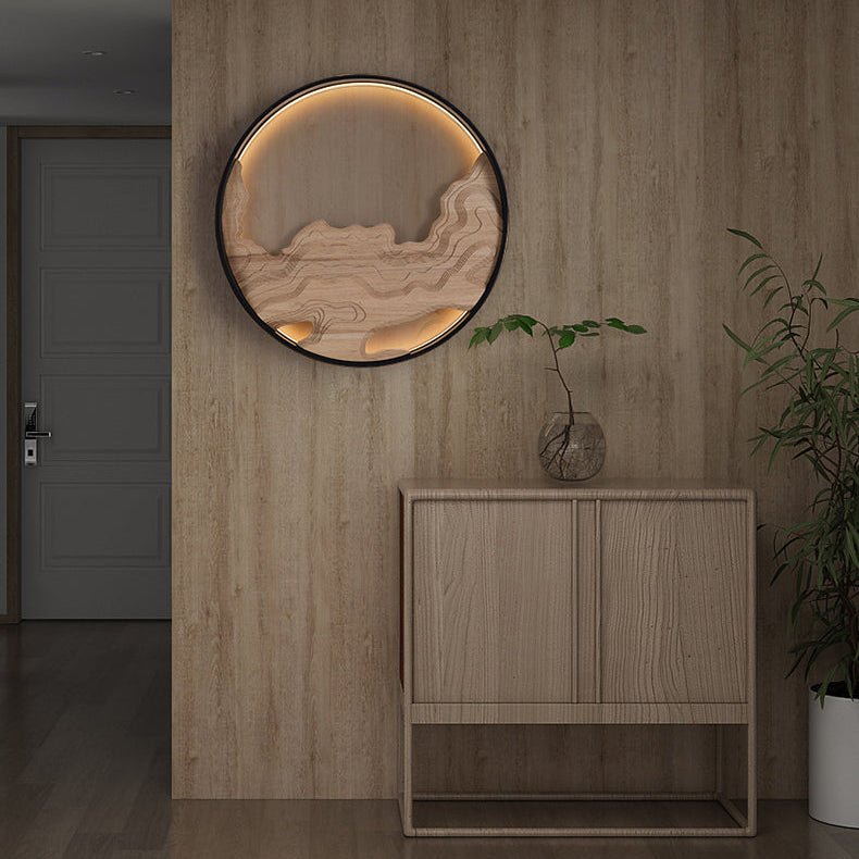 Strata Topographic Wood LED Wall Light - product view 16