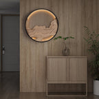 Strata Topographic Wood LED Wall Light - product view 16