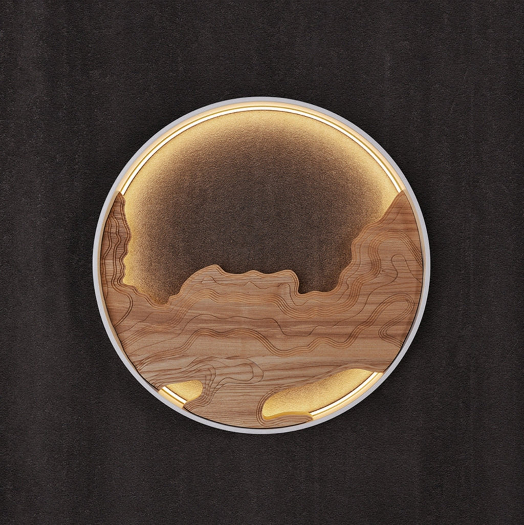 Strata Topographic Wood LED Wall Light - product view 19