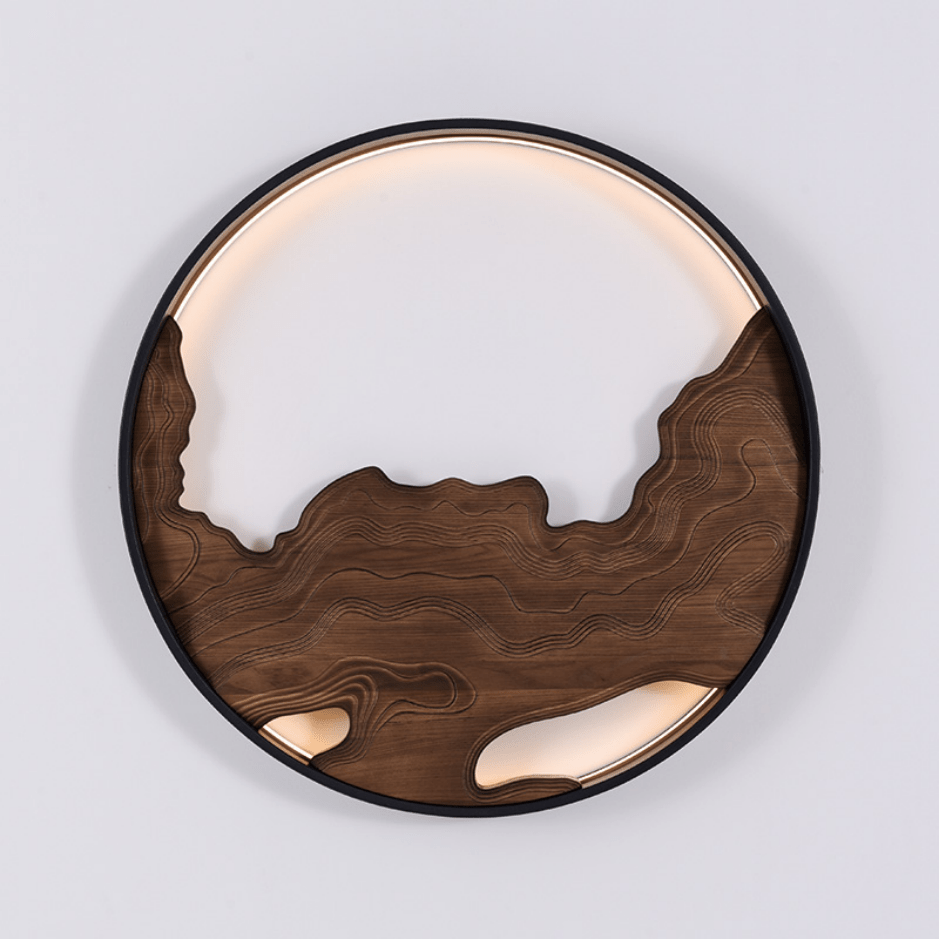 Strata Topographic Wood LED Wall Light - product view 20