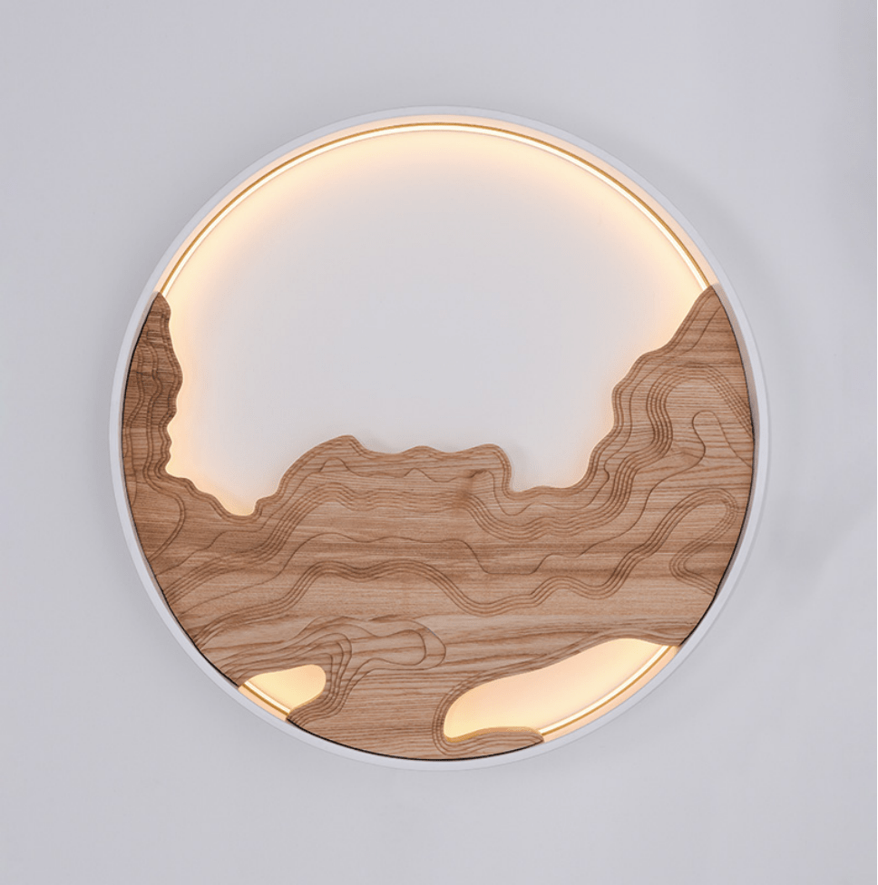 Strata Topographic Wood LED Wall Light - product view 22