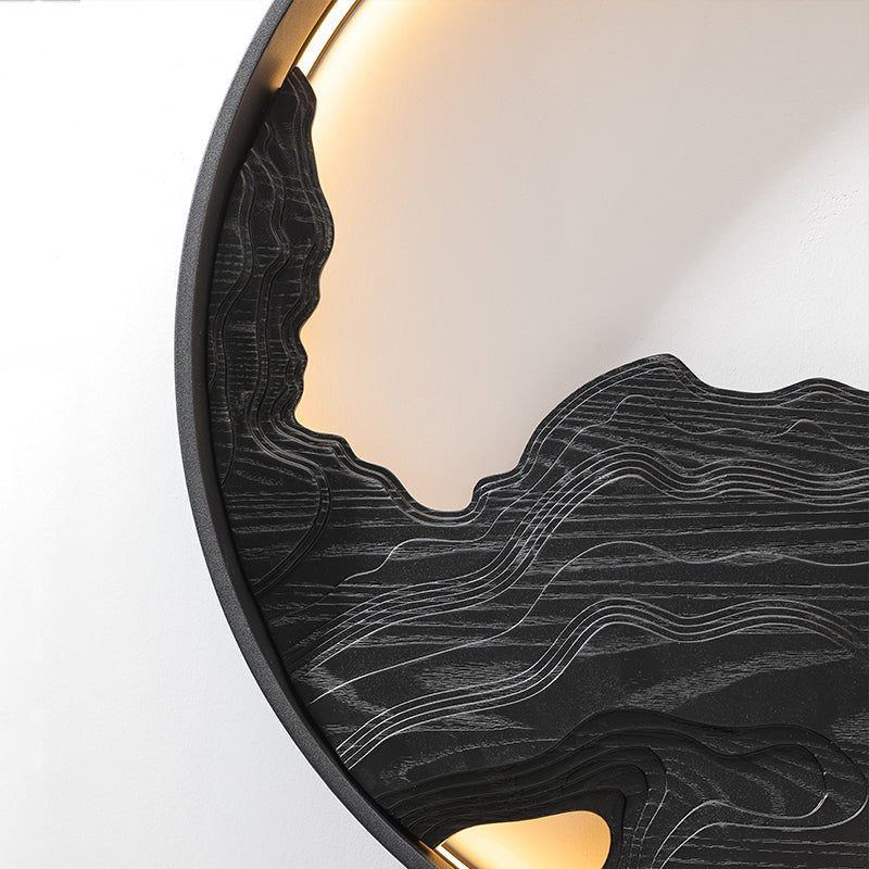 Strata Topographic Wood LED Wall Light - product view 24