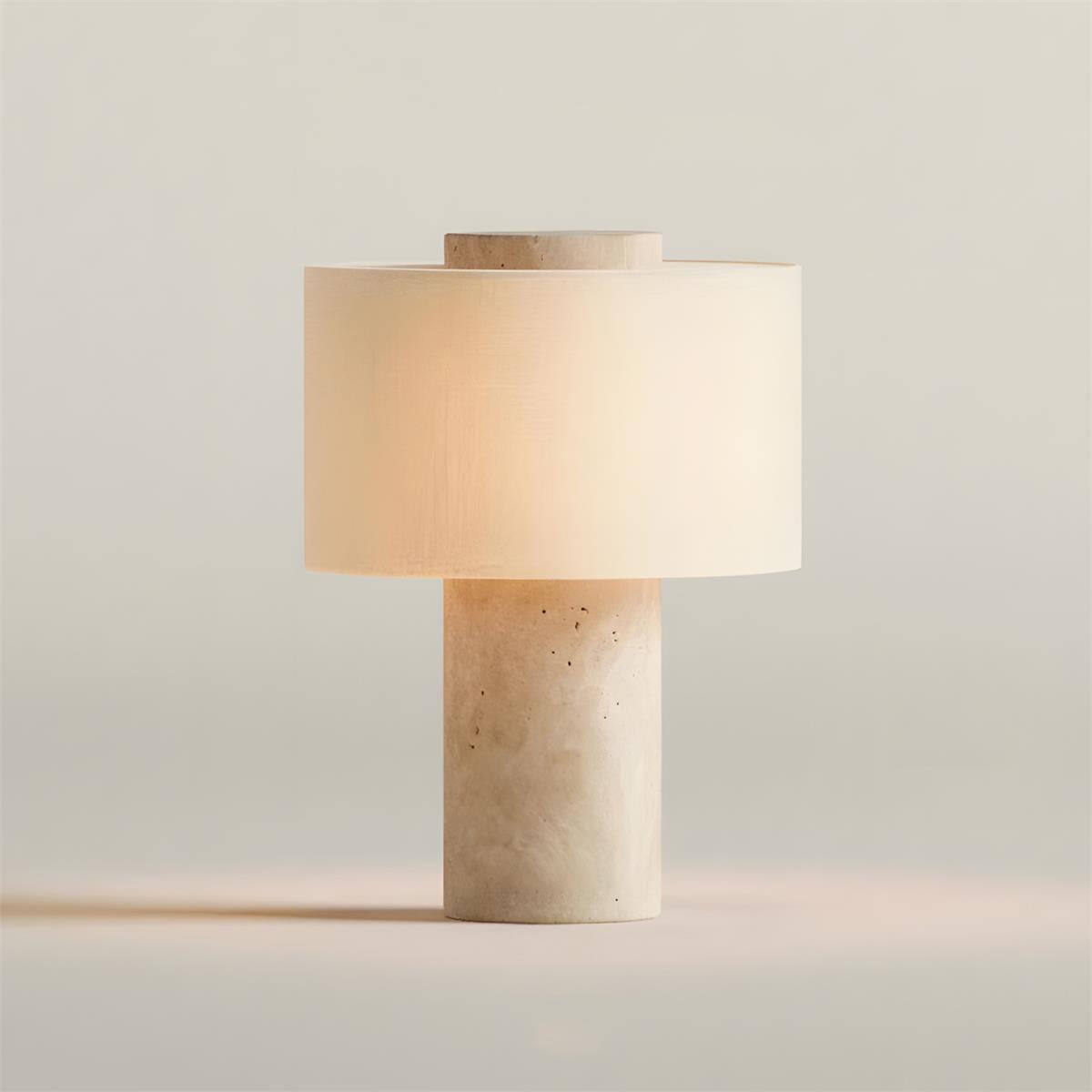 Straven Stone & Fabric Table Lamp — finish, form and interior detail 13