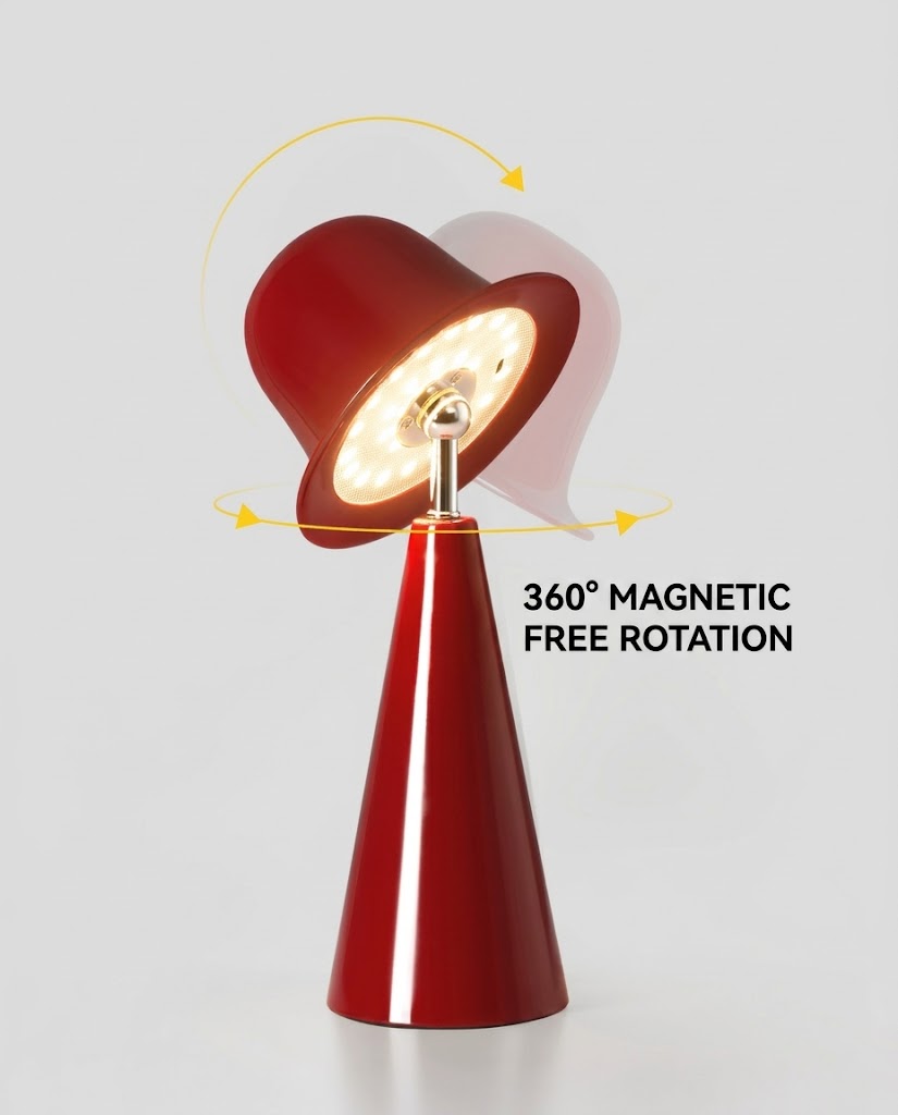 Tilven Magnetic Tilt Rechargeable Table Lamp — product, finish and specification view 18