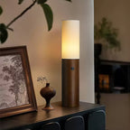 Timber Column Wood and Fabric Floor Lamp - product view 5