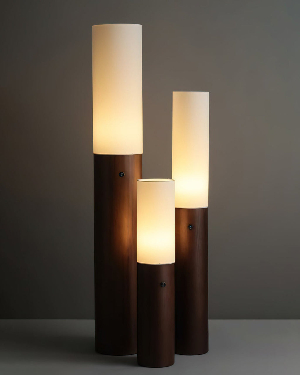 Timber Column Wood and Fabric Floor Lamp - product view 13