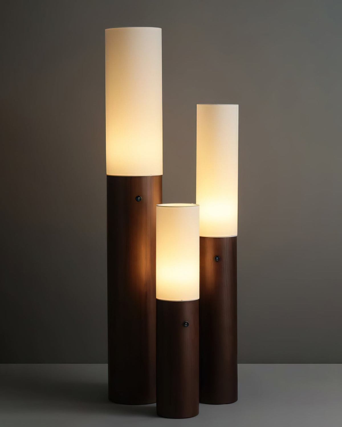 Timber Column Wood and Fabric Floor Lamp - product view 13