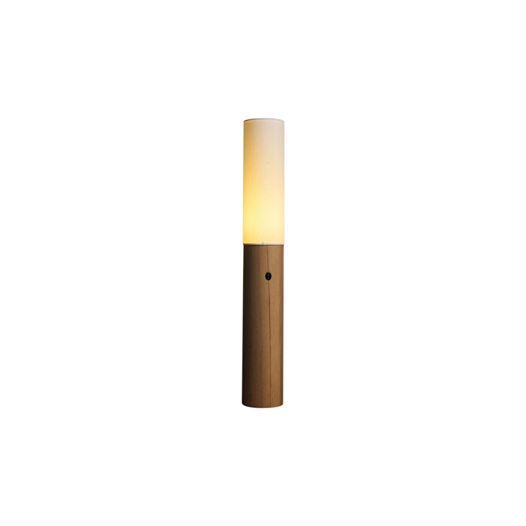 Timber Column Wood and Fabric Floor Lamp - product view 16