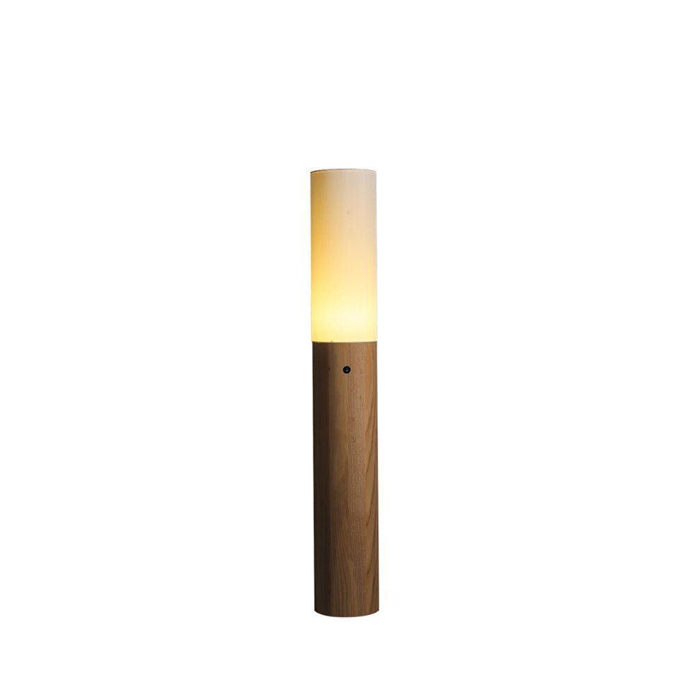 Timber Column Wood and Fabric Floor Lamp - product view 17