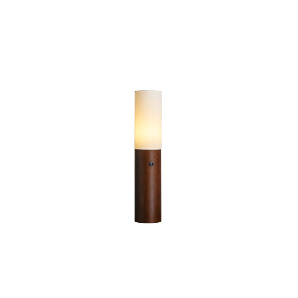 Timber Column Wood and Fabric Floor Lamp - product view 18