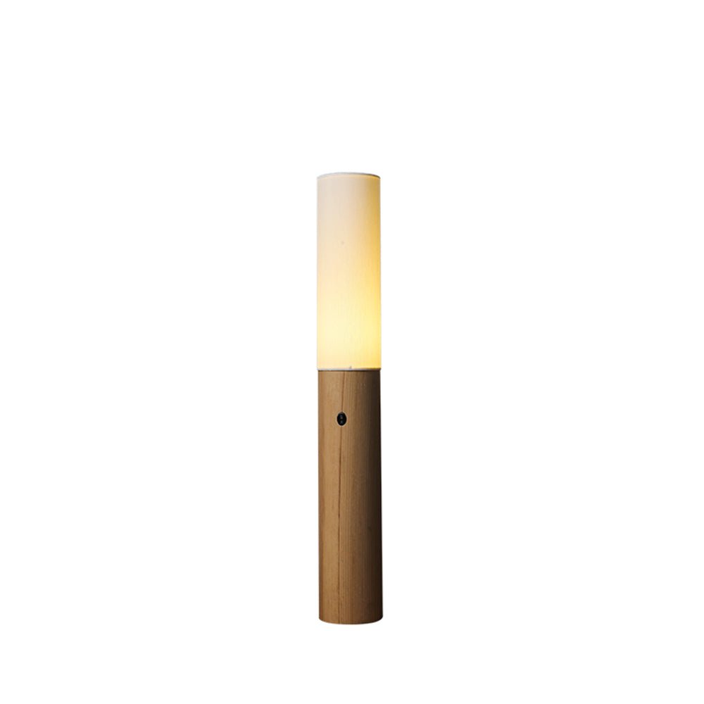 Timber Column Wood and Fabric Floor Lamp - product view 20