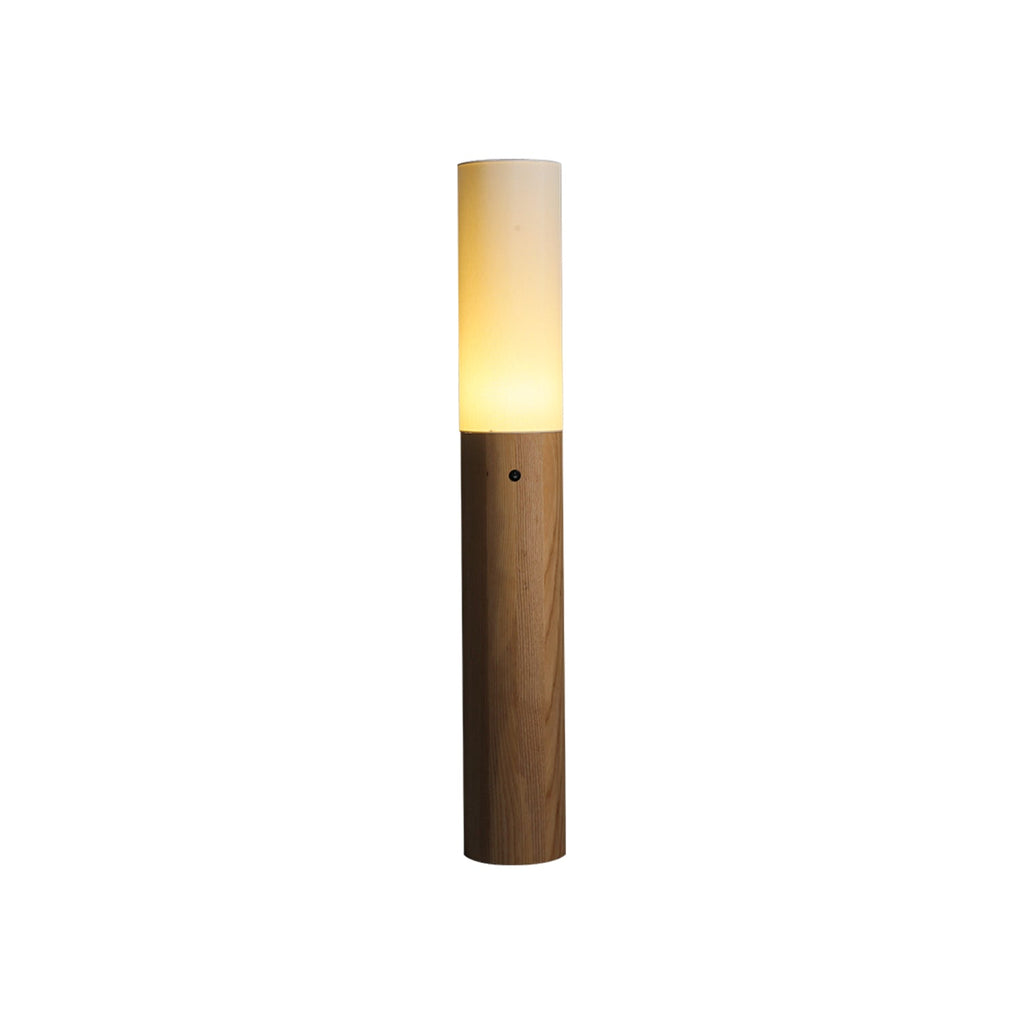 Timber Column Wood and Fabric Floor Lamp - product view 23