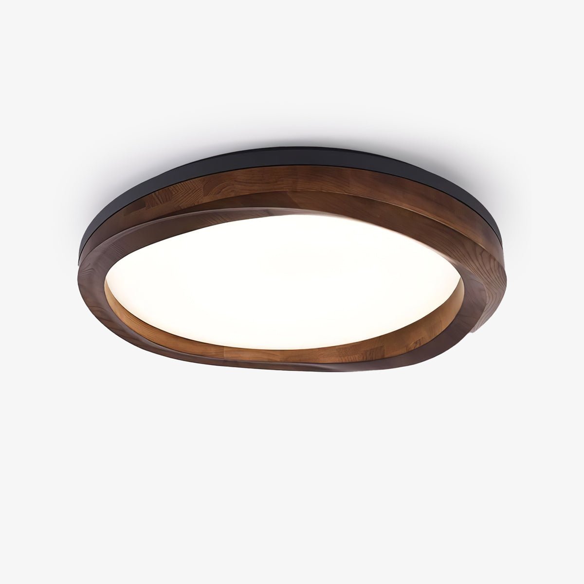 Timber Round Wood Ceiling Lamp — product view